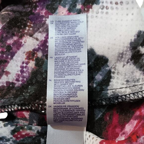 NYDJ Blouse Top 2X Floral Pleats Popover Dressy Career Office‎ Event Roses Artsy - Picture 8 of 11